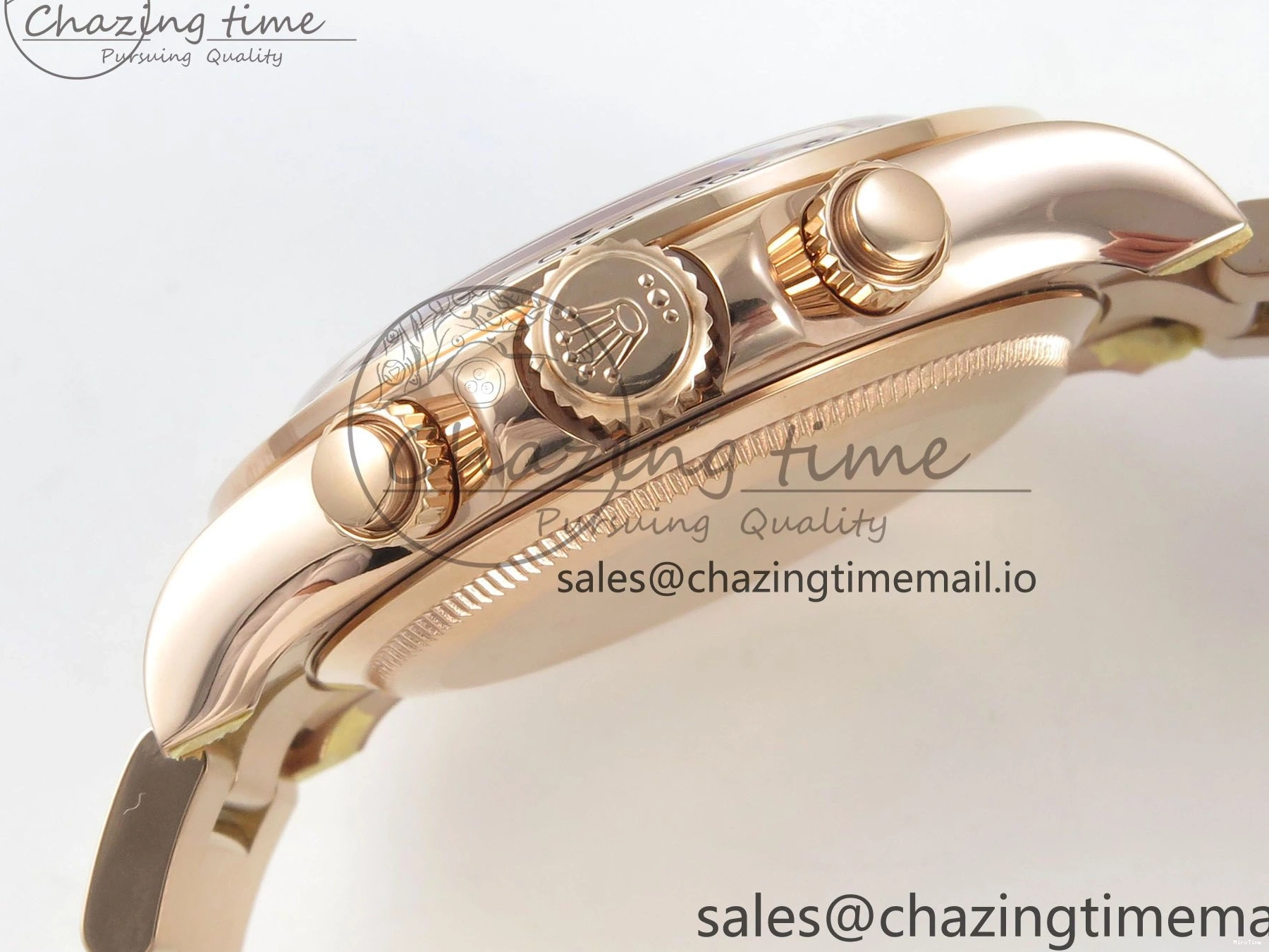 MiroTime 0130 WeatherProof Daytona 126505 RG Clean 1:1 Best Edition RG Champagne Stick Dial on RG Bracelet Super Clone DD 248